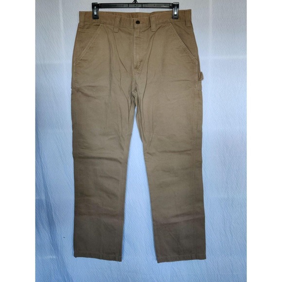 Carhartt Carpenter Work Pants Mens Size 36x32 Beige Tan Khaki Relaxed Fit